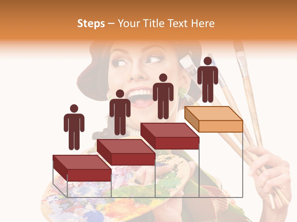 Beautiful Paint Girl PowerPoint Template