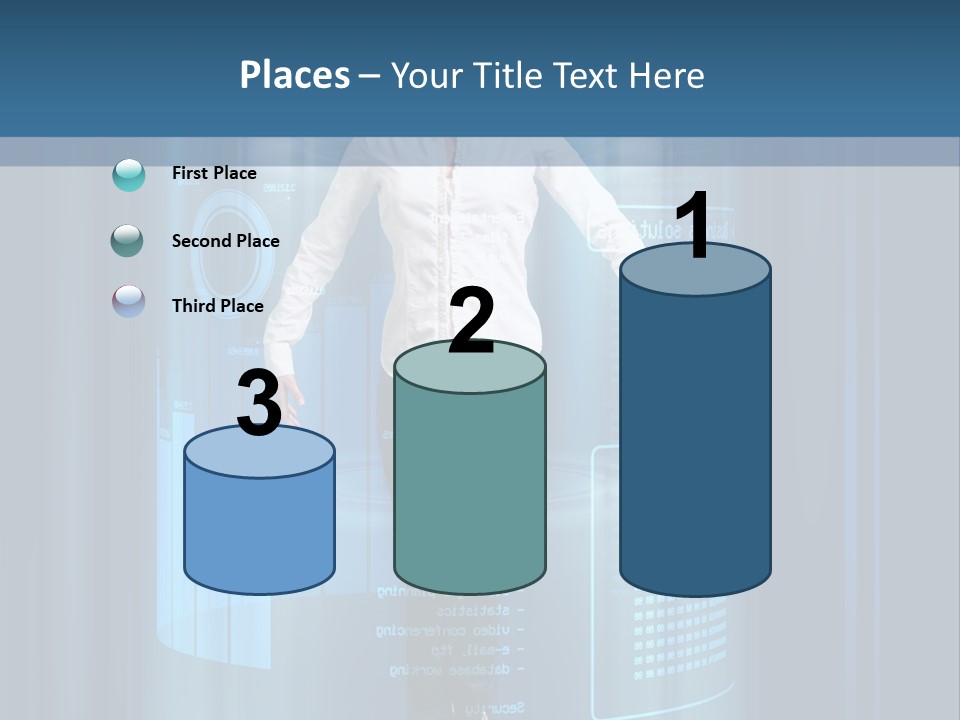 Model Computer Brunette PowerPoint Template