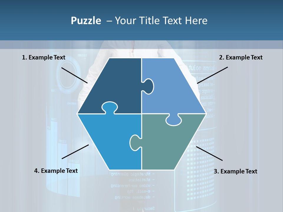 Model Computer Brunette PowerPoint Template