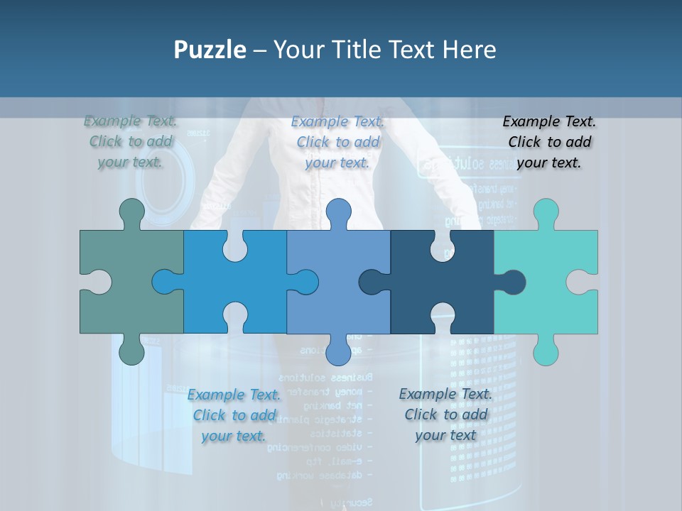 Model Computer Brunette PowerPoint Template