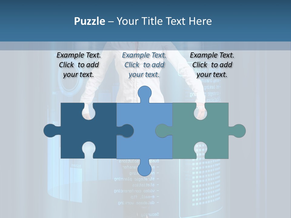 Model Computer Brunette PowerPoint Template