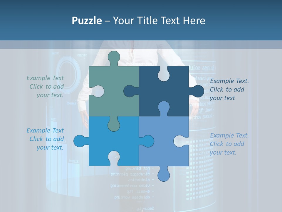 Model Computer Brunette PowerPoint Template