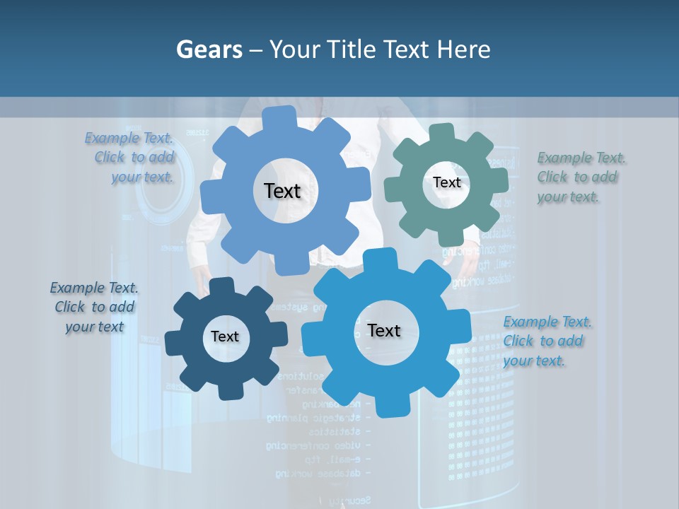 Model Computer Brunette PowerPoint Template