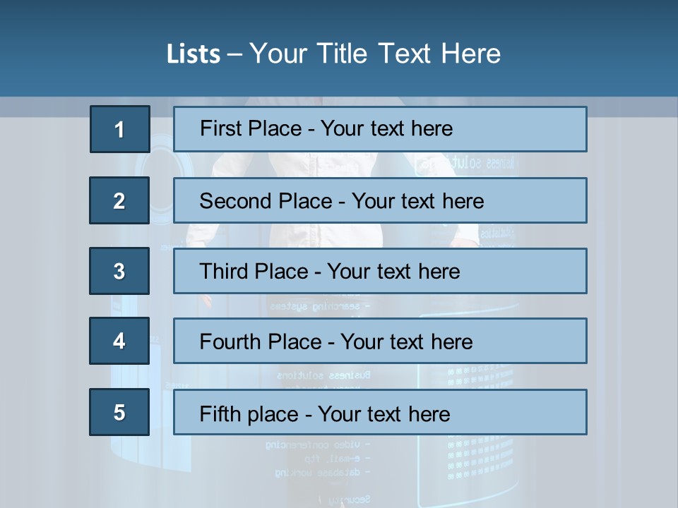 Model Computer Brunette PowerPoint Template