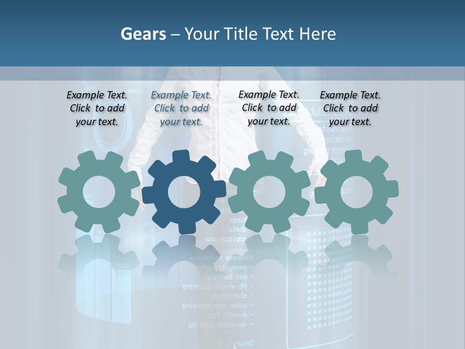 Model Computer Brunette PowerPoint Template