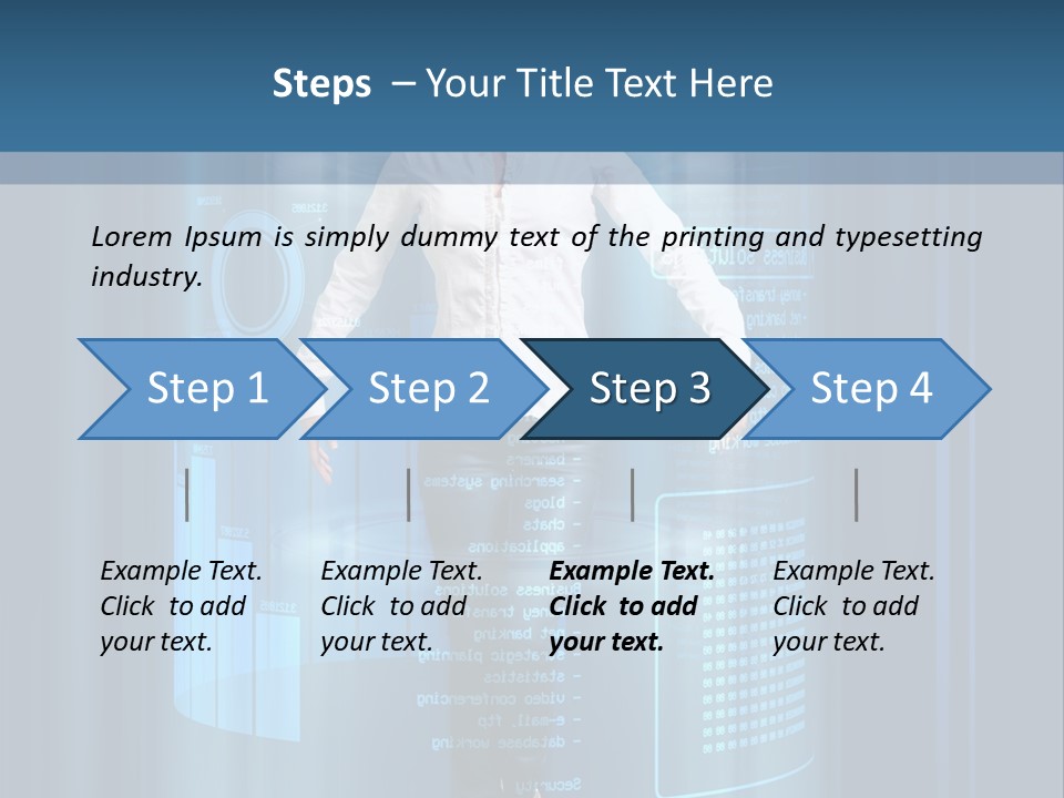 Model Computer Brunette PowerPoint Template