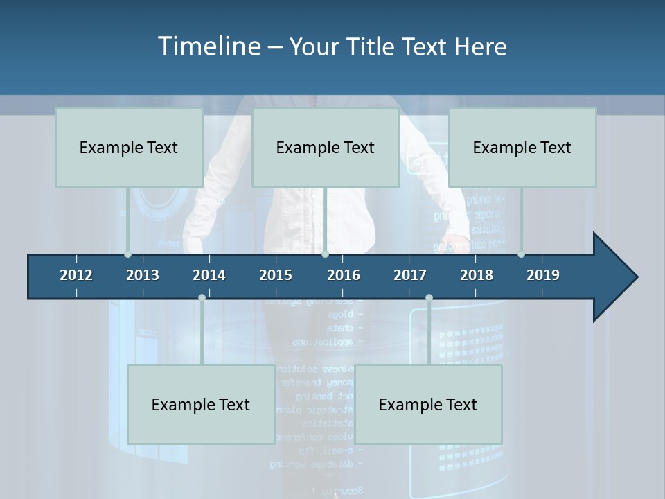 Model Computer Brunette PowerPoint Template