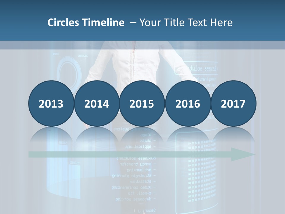 Model Computer Brunette PowerPoint Template