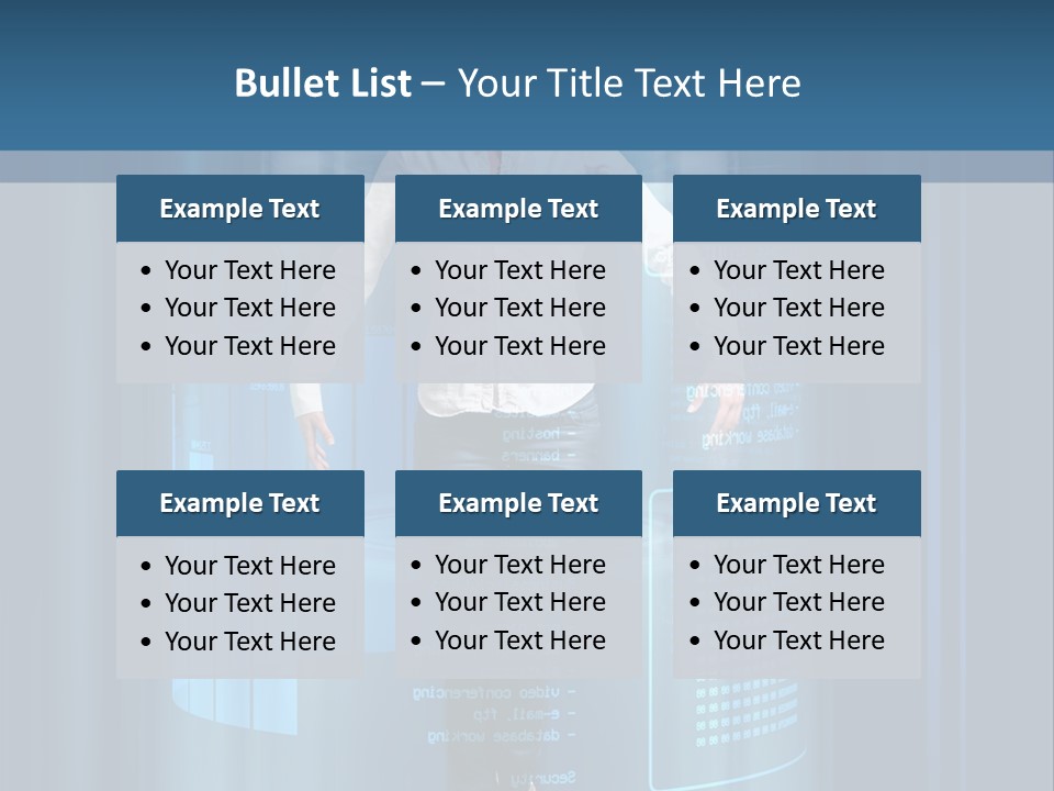 Model Computer Brunette PowerPoint Template