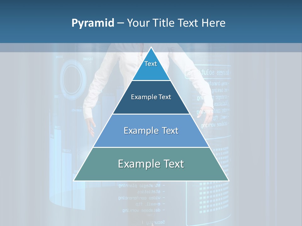 Model Computer Brunette PowerPoint Template
