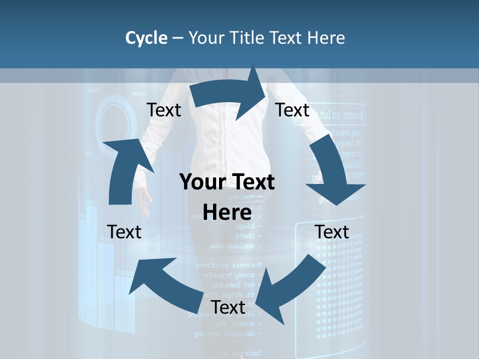 Model Computer Brunette PowerPoint Template