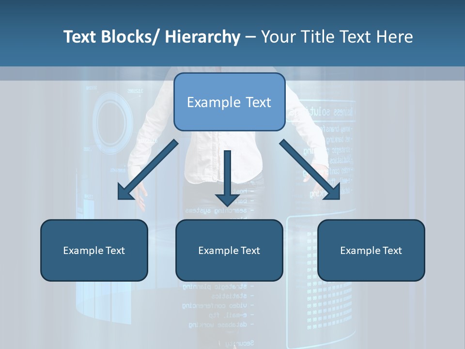 Model Computer Brunette PowerPoint Template