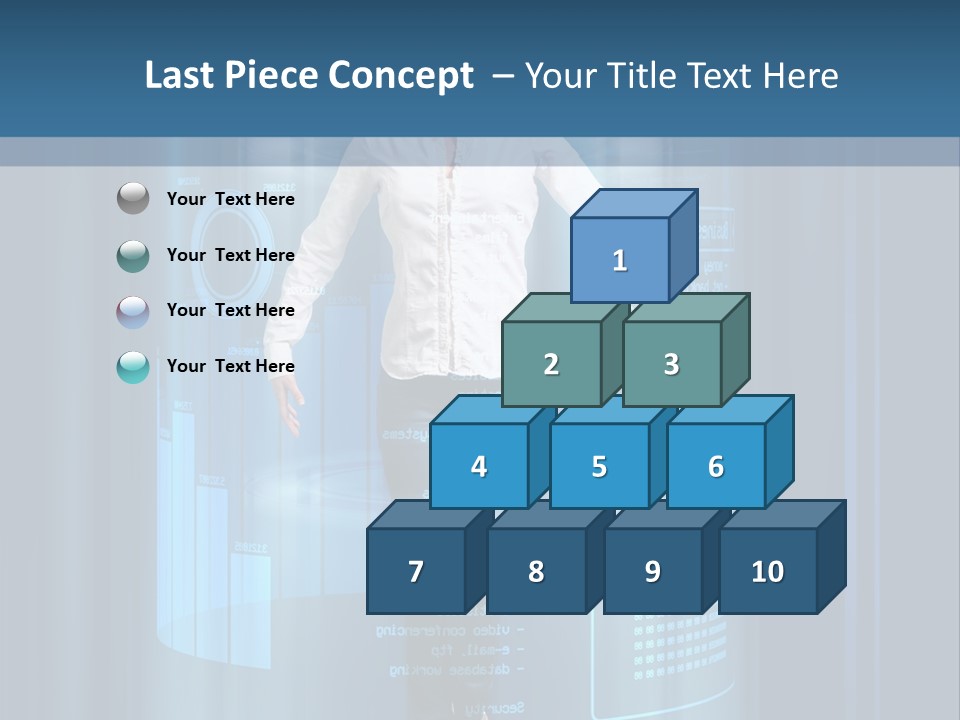 Model Computer Brunette PowerPoint Template