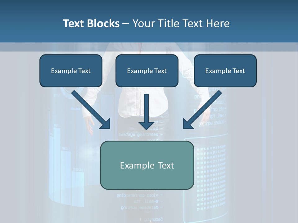 Model Computer Brunette PowerPoint Template