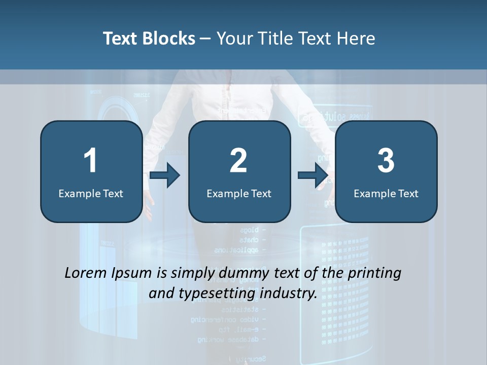 Model Computer Brunette PowerPoint Template