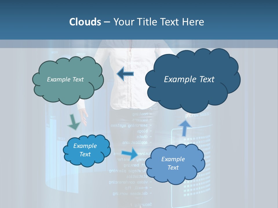 Model Computer Brunette PowerPoint Template