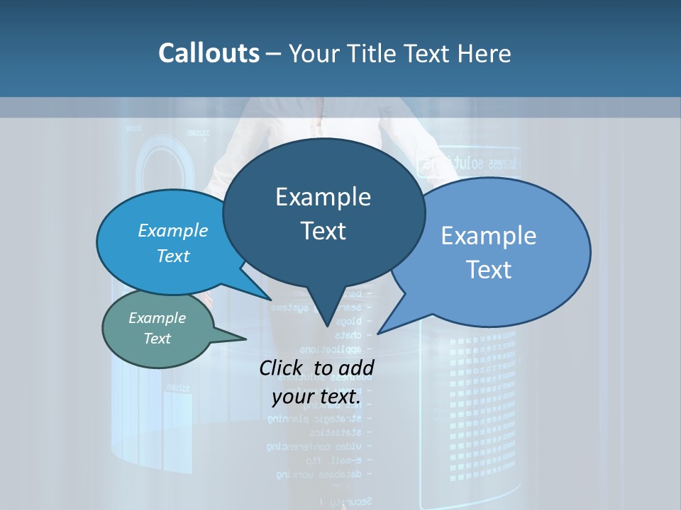 Model Computer Brunette PowerPoint Template