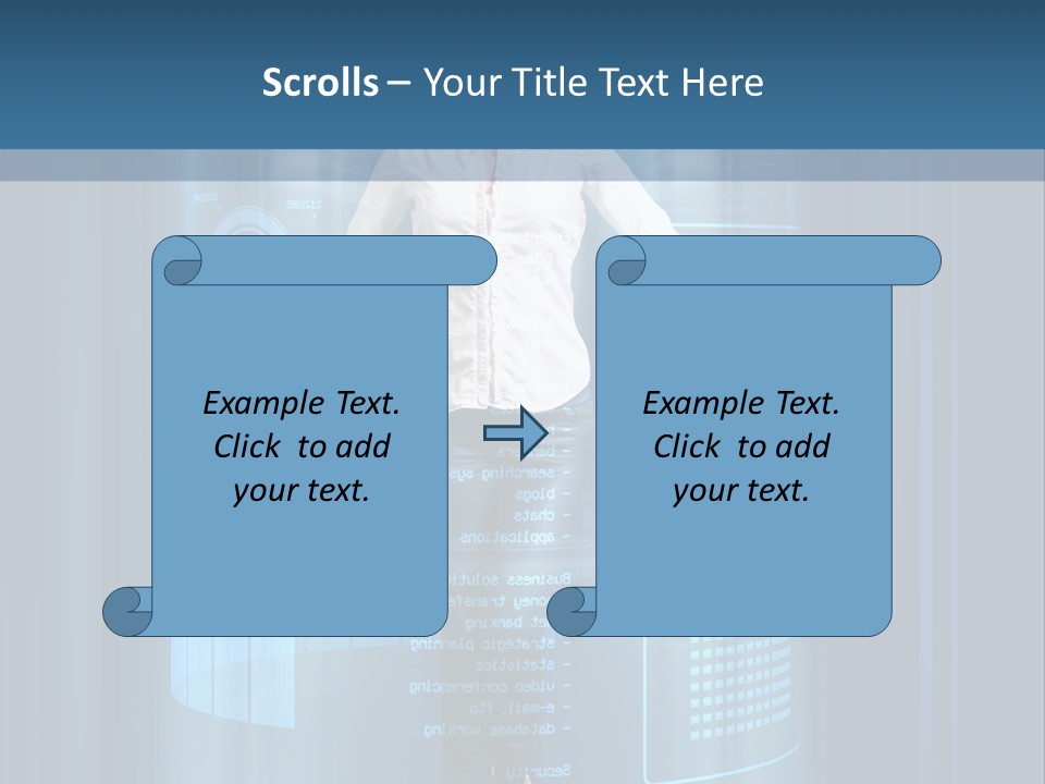 Model Computer Brunette PowerPoint Template