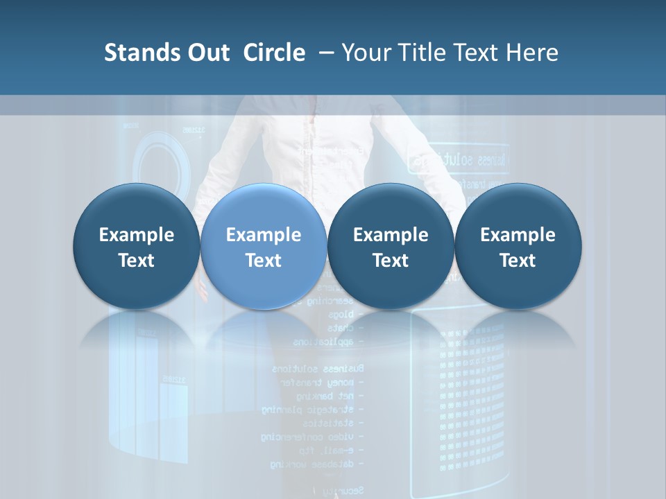 Model Computer Brunette PowerPoint Template