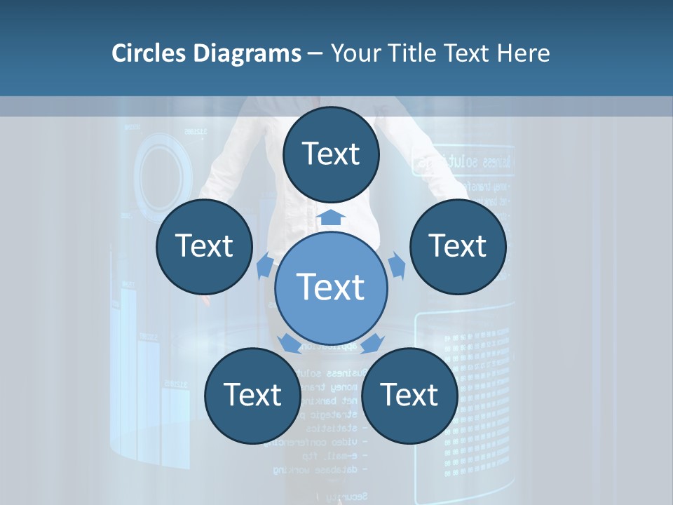 Model Computer Brunette PowerPoint Template