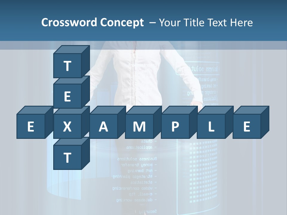 Model Computer Brunette PowerPoint Template