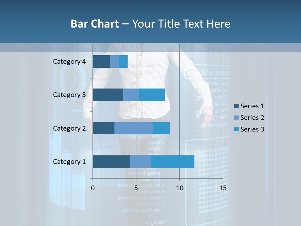 Model Computer Brunette PowerPoint Template