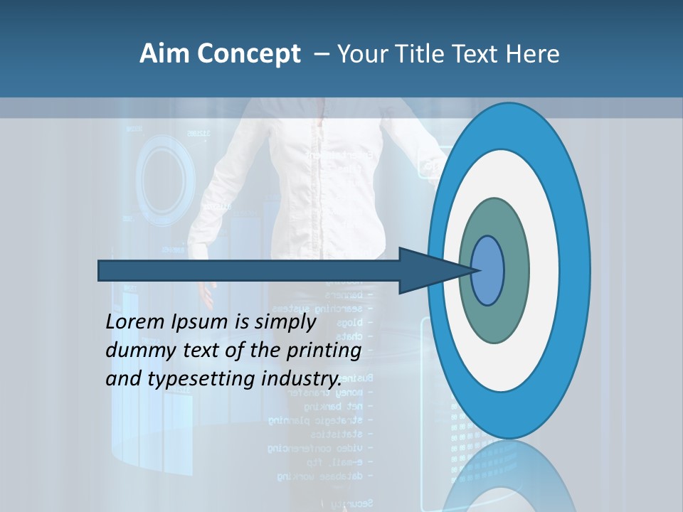 Model Computer Brunette PowerPoint Template