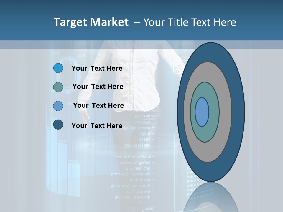 Model Computer Brunette PowerPoint Template