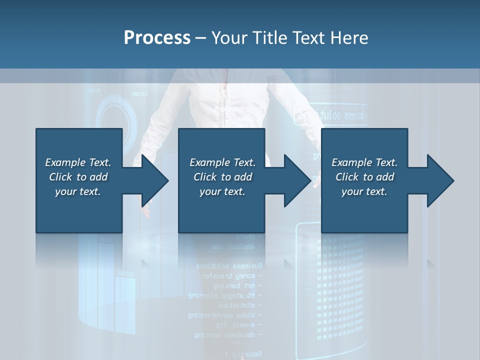 Model Computer Brunette PowerPoint Template