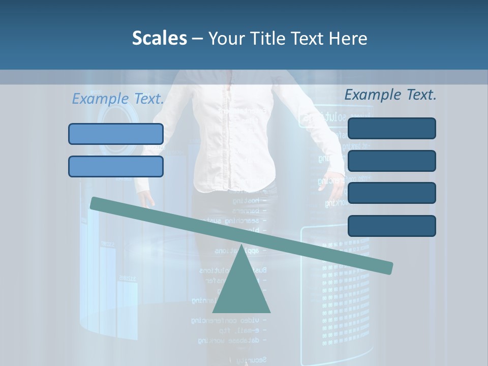 Model Computer Brunette PowerPoint Template