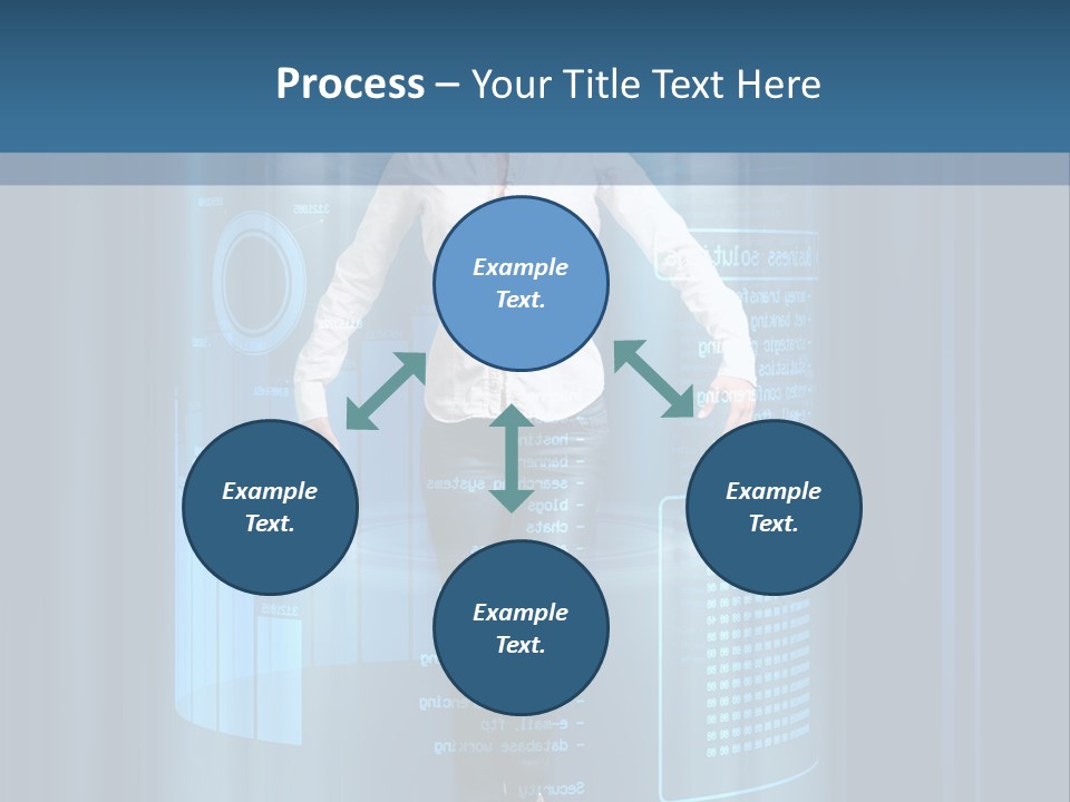 Model Computer Brunette PowerPoint Template