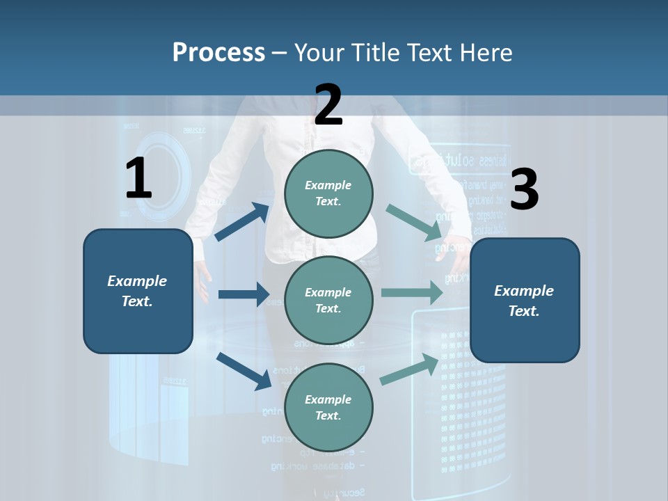 Model Computer Brunette PowerPoint Template