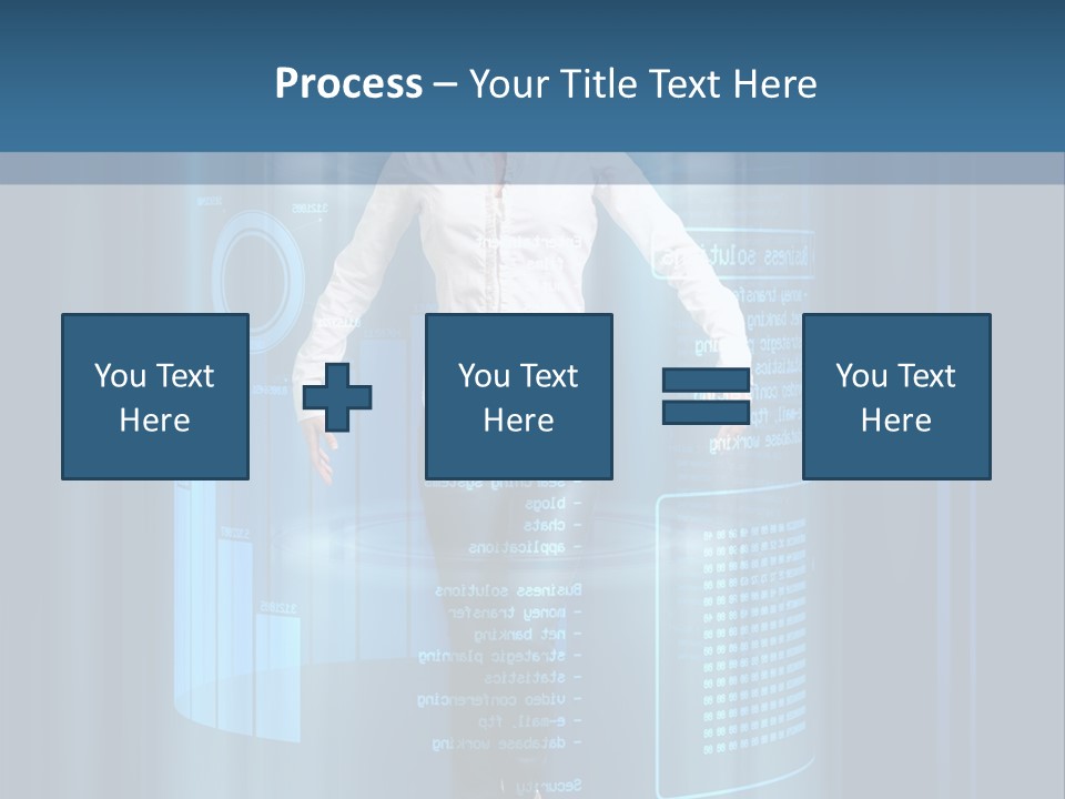 Model Computer Brunette PowerPoint Template