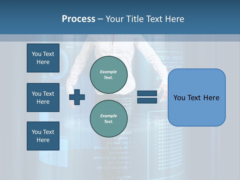 Model Computer Brunette PowerPoint Template