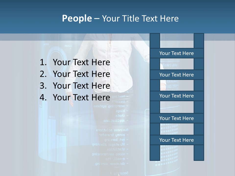 Model Computer Brunette PowerPoint Template