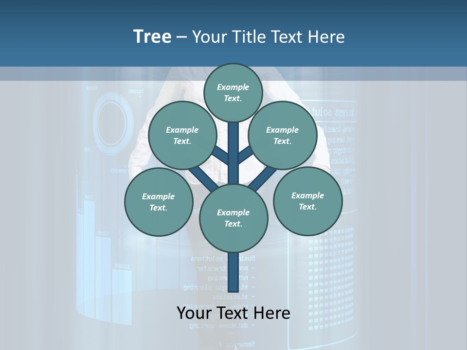 Model Computer Brunette PowerPoint Template
