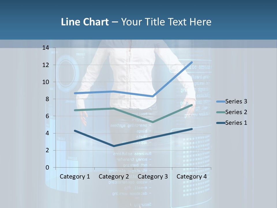 Model Computer Brunette PowerPoint Template