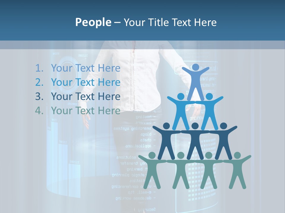 Model Computer Brunette PowerPoint Template