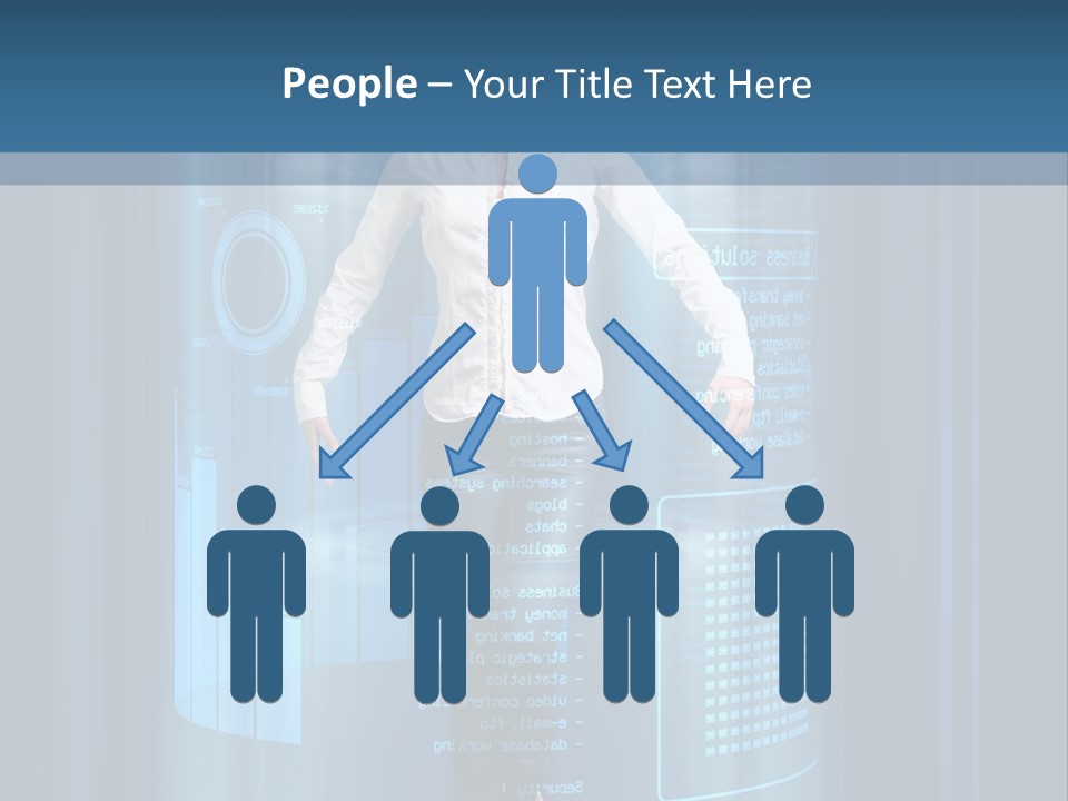 Model Computer Brunette PowerPoint Template