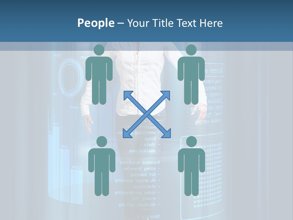 Model Computer Brunette PowerPoint Template