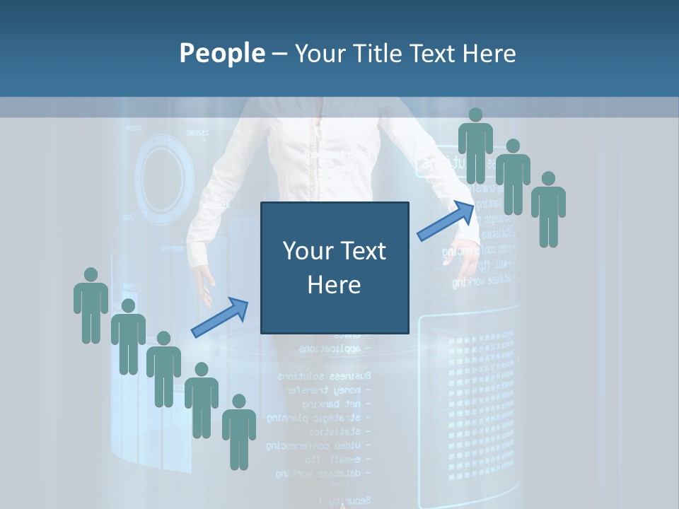 Model Computer Brunette PowerPoint Template