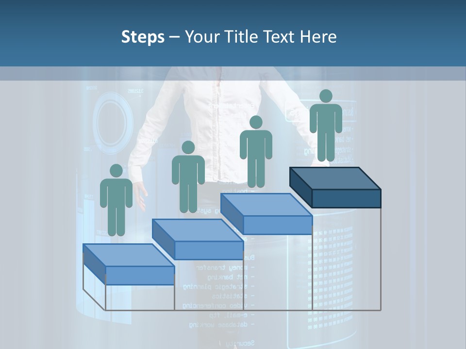 Model Computer Brunette PowerPoint Template