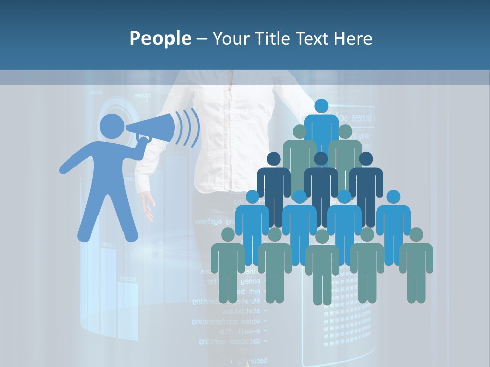 Model Computer Brunette PowerPoint Template