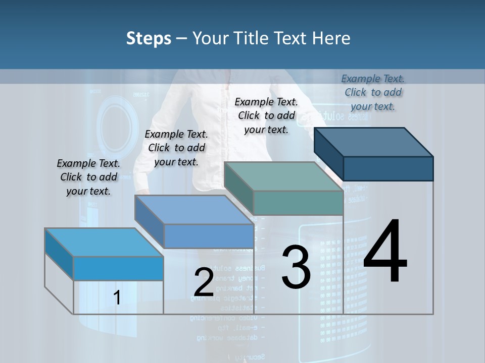 Model Computer Brunette PowerPoint Template