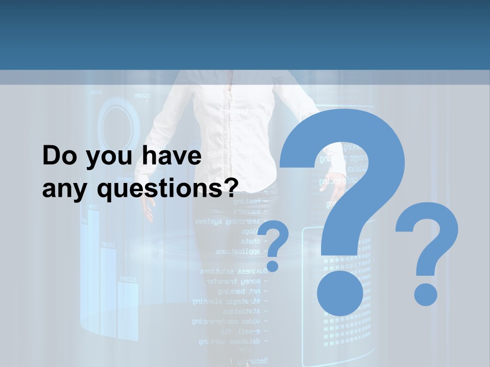 Model Computer Brunette PowerPoint Template