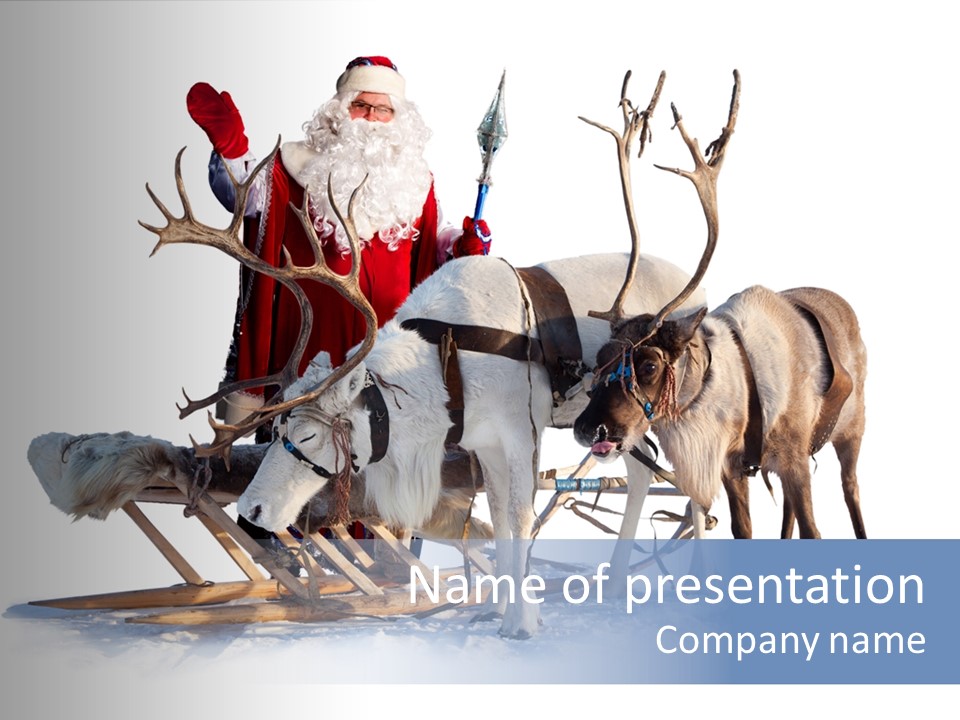 Senior Reindeer Winter PowerPoint Template