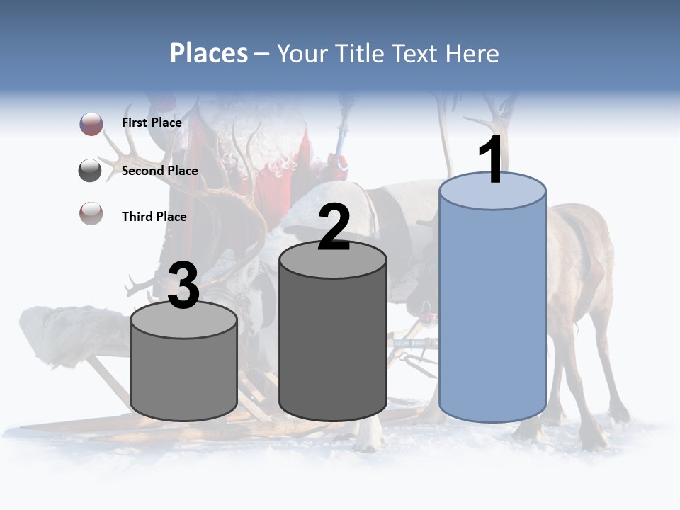 Senior Reindeer Winter PowerPoint Template