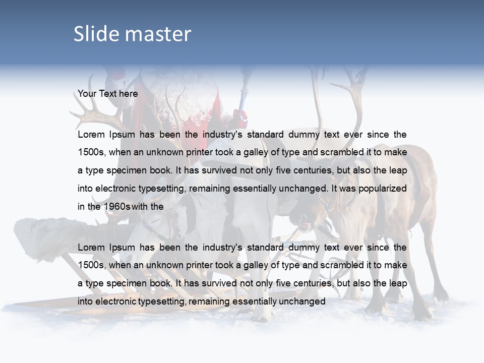 Senior Reindeer Winter PowerPoint Template