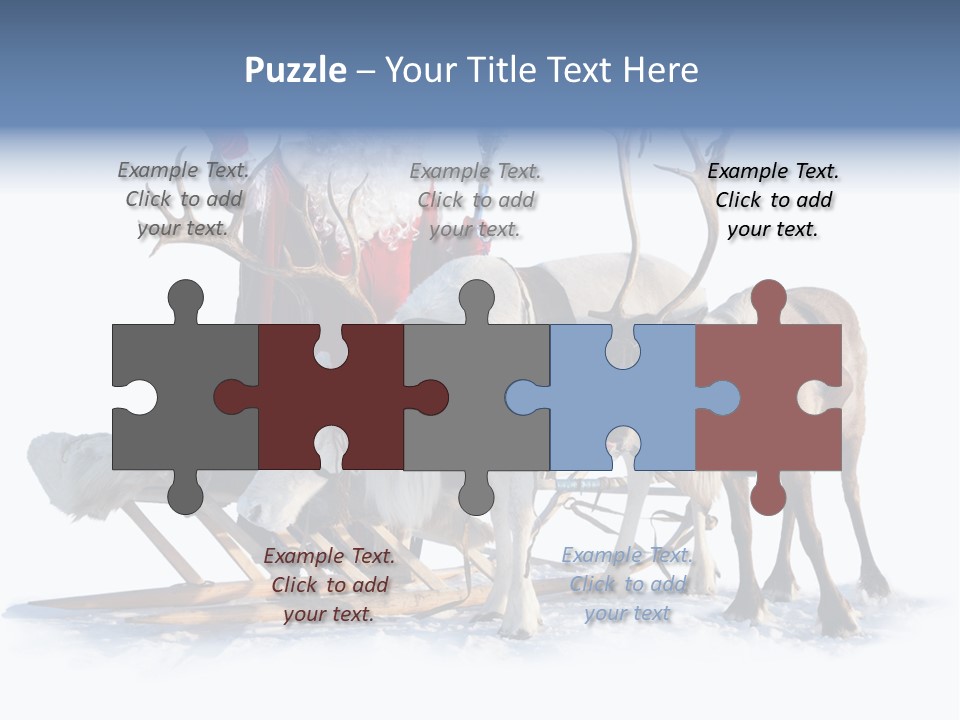 Senior Reindeer Winter PowerPoint Template