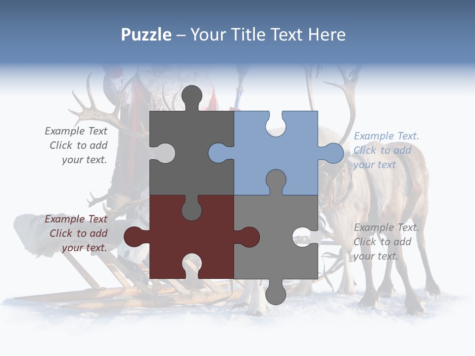 Senior Reindeer Winter PowerPoint Template